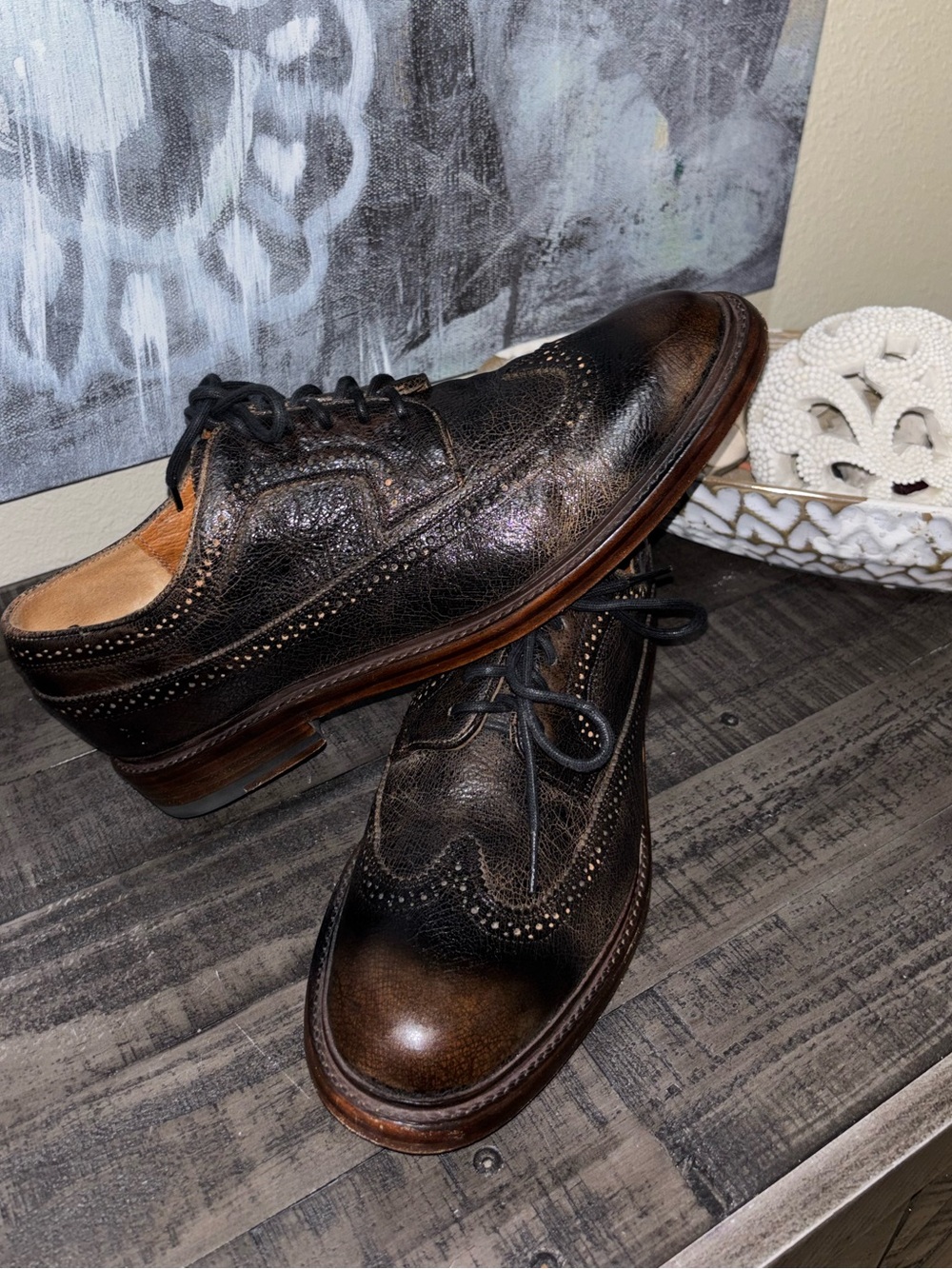 FRYE Jones Wingtip Oxfords MENS SZ 10.5 D - Picture 7 of 14